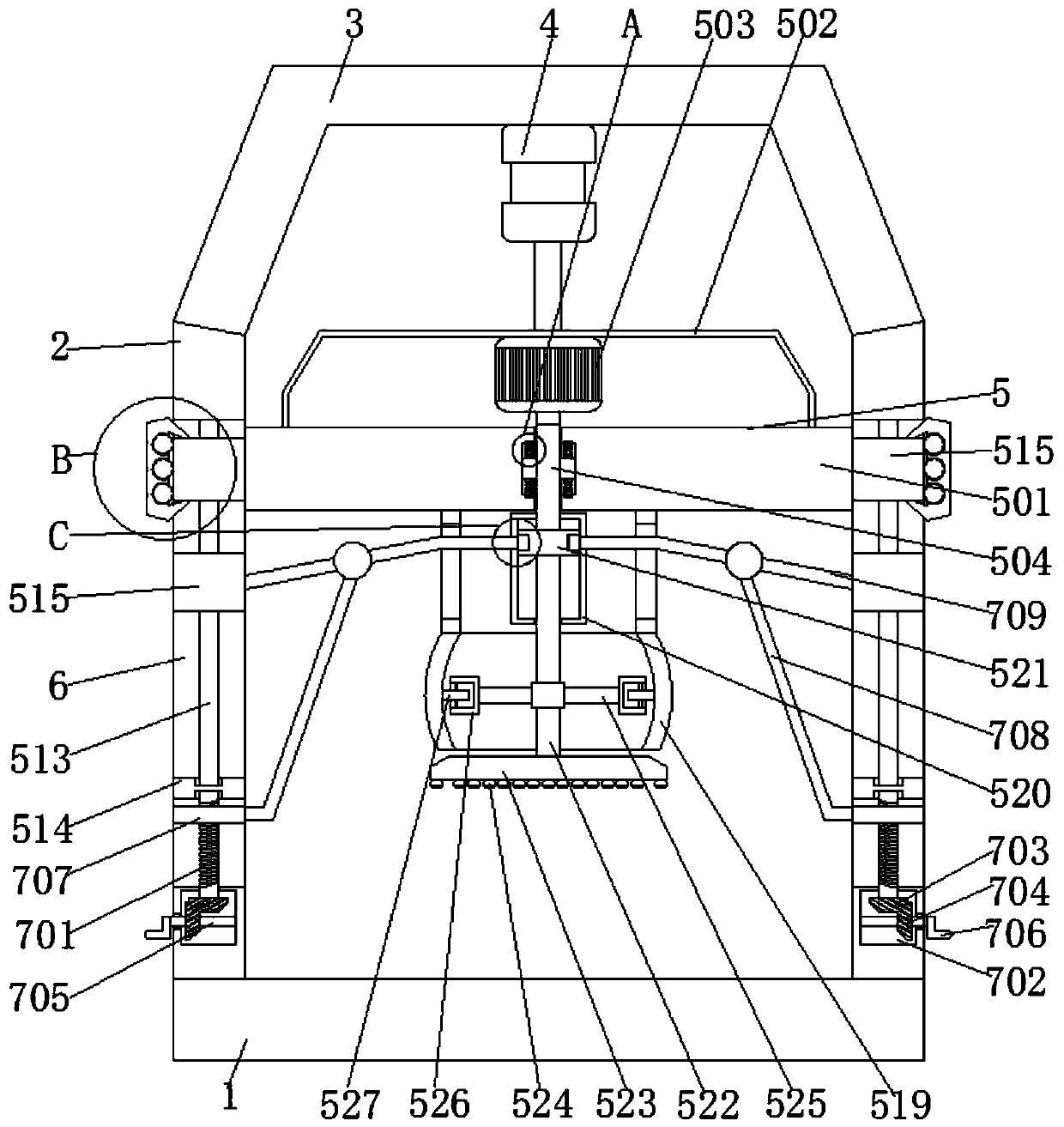 A smoothing device for mechanical parts based on micro-weight adjustment