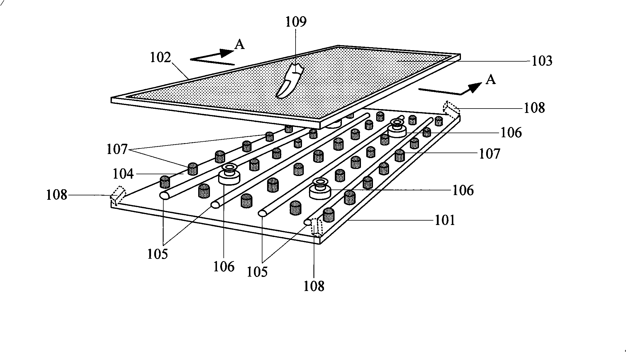 LCD module group embodying touch detection device