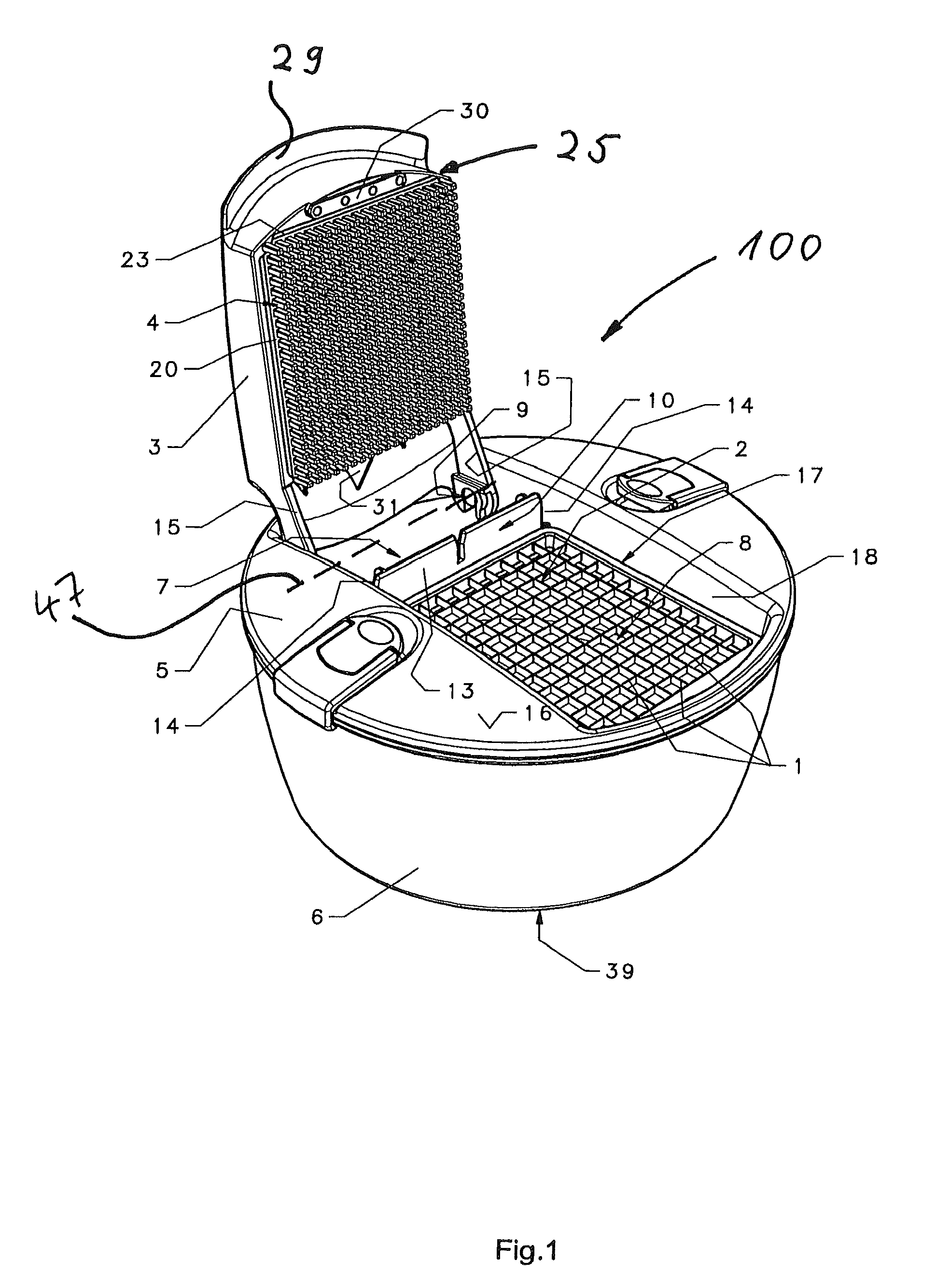 Device for cutting food and multi-functional device for the kitchen