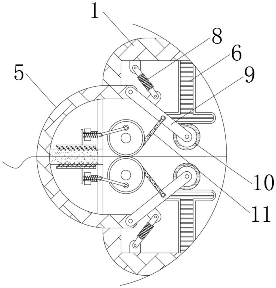 Textile yarn sizing device for clothing manufacturing