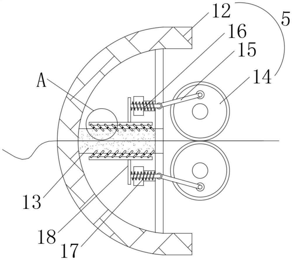 Textile yarn sizing device for clothing manufacturing