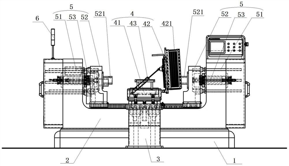 Horizontal press machine for assembling galvanic pile