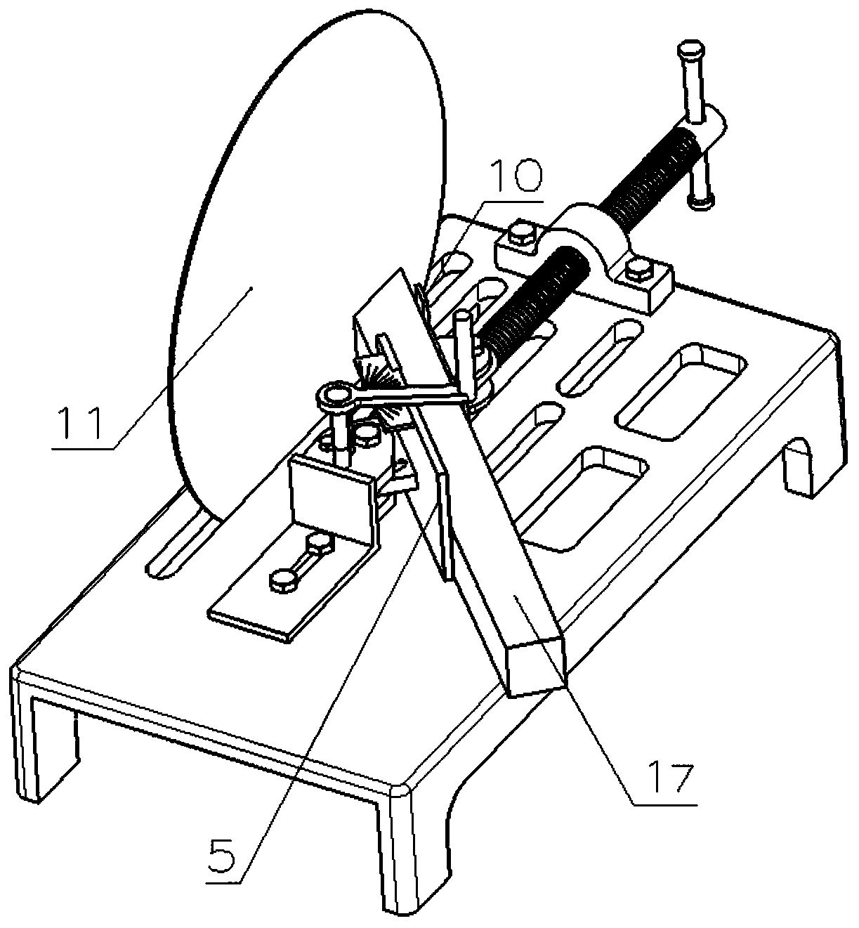 A device capable of cutting profiles with precision angles