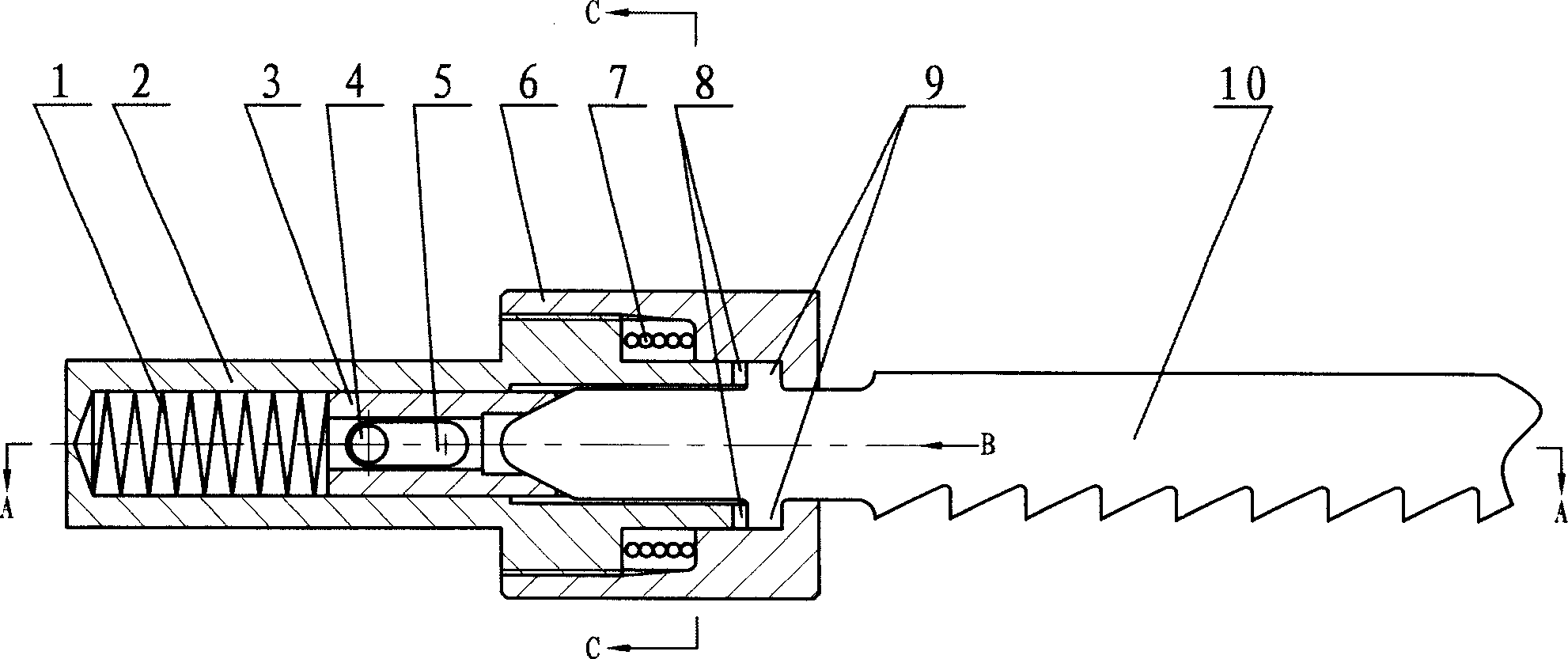 Quick clamping head for electric jig saw