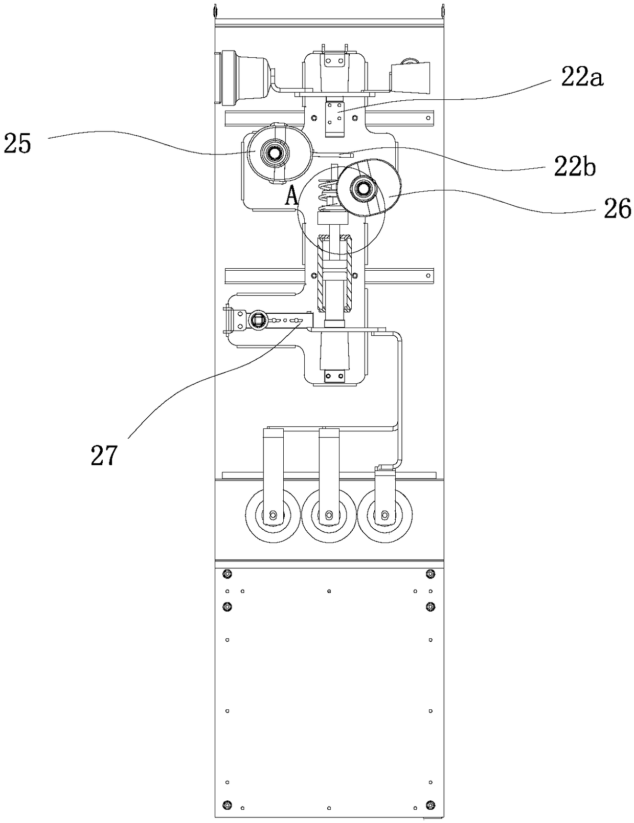 A vacuum load ring network cabinet which is isolated and linked