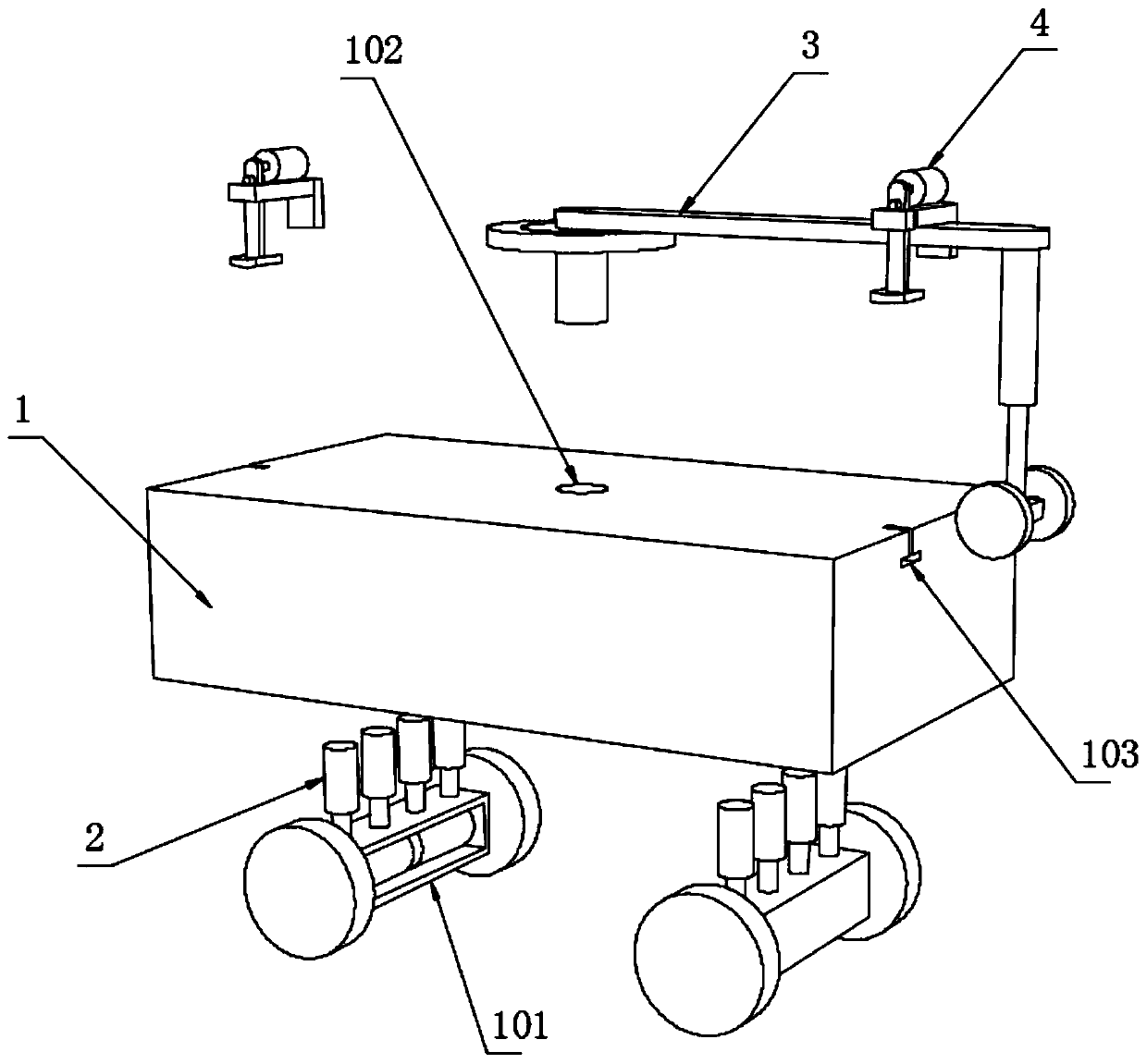 Disaster relief robot based rolling type moving device