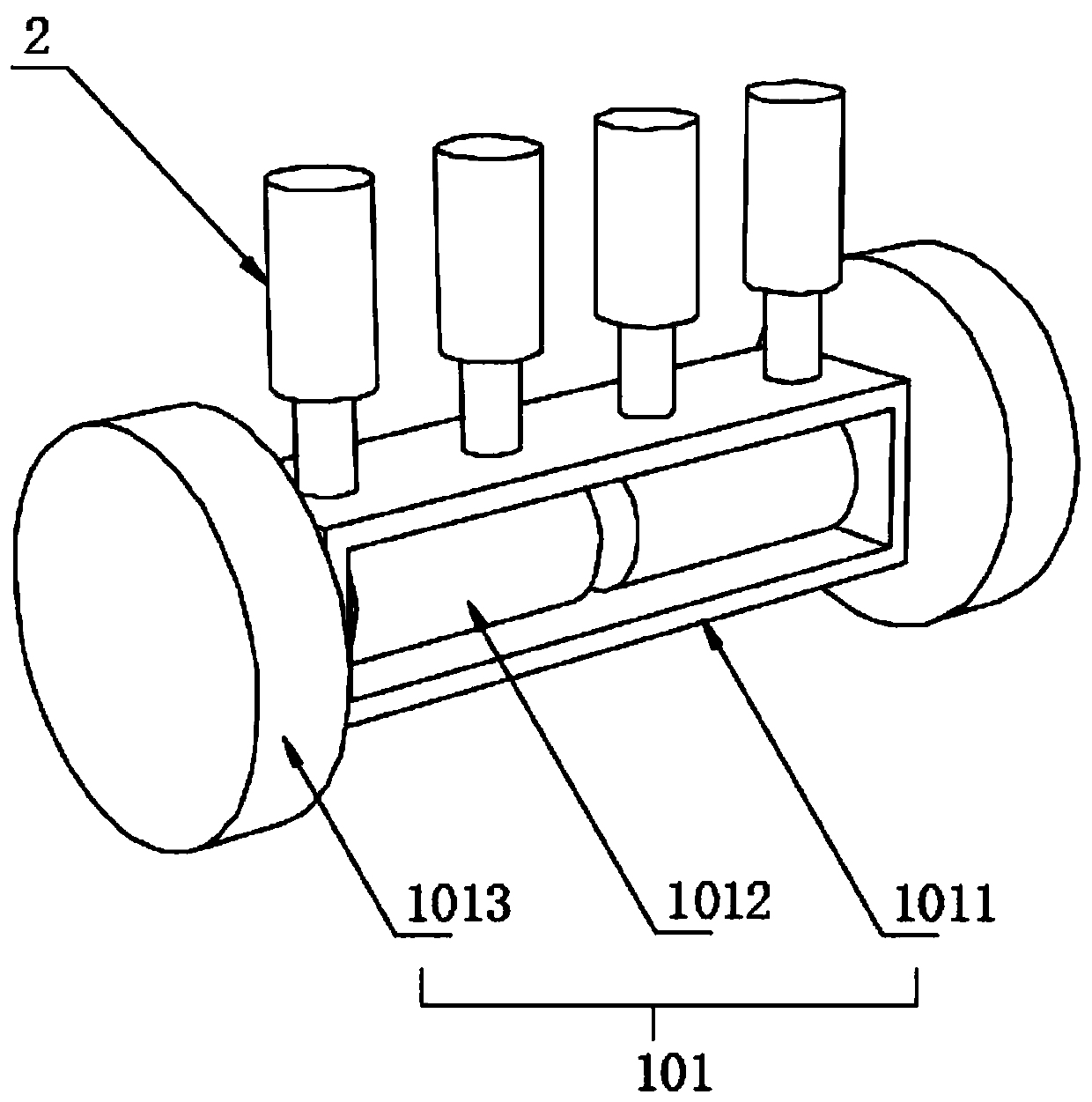 Disaster relief robot based rolling type moving device