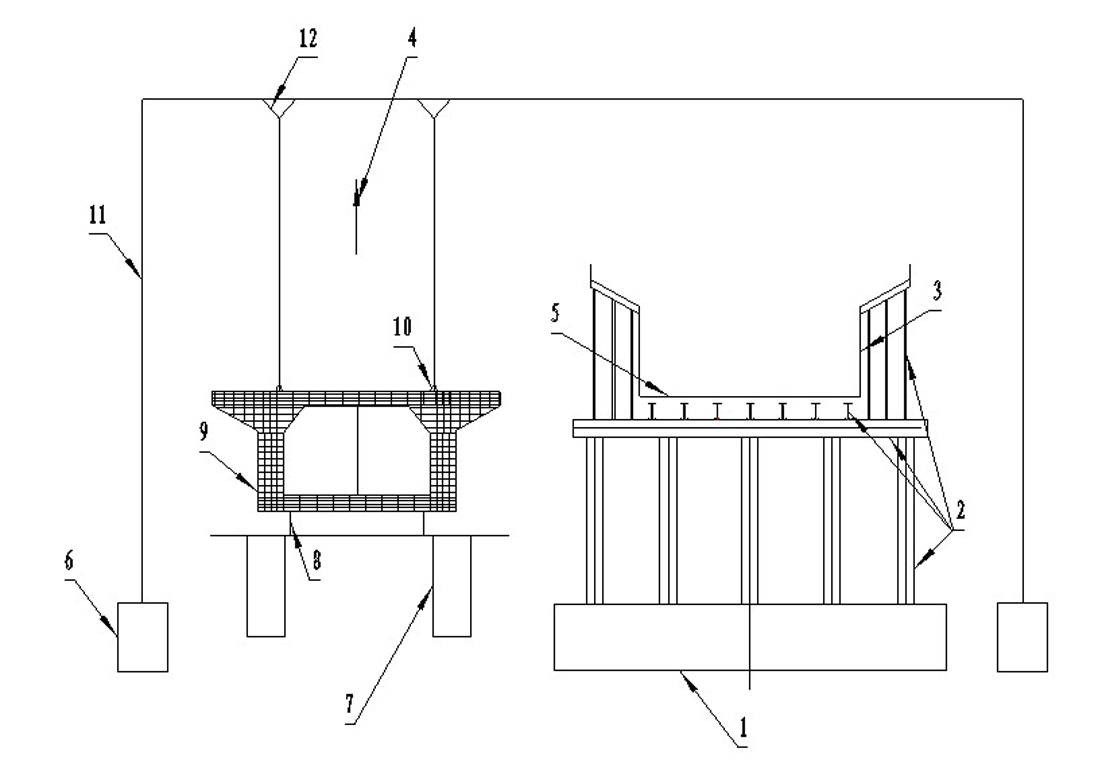 Quick construction method for No. 0 section of prestressed concrete beam type bridge