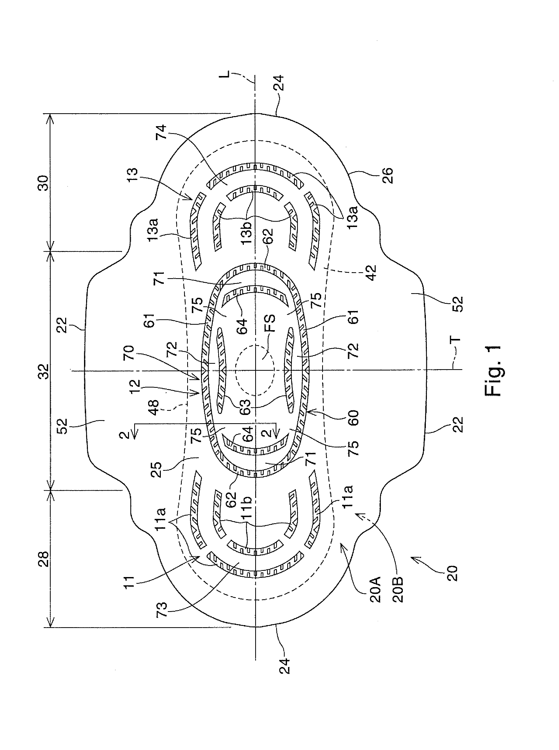 Absorbent article having traverse reinforcing element