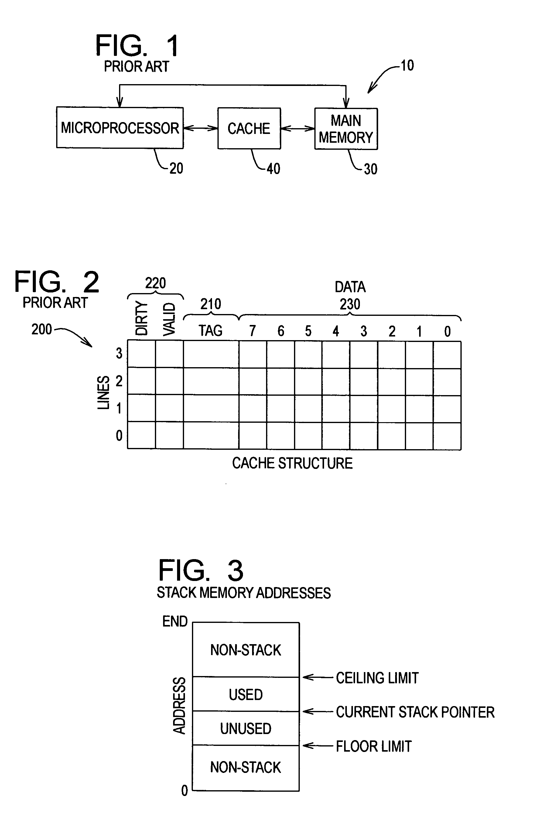 Method for reducing access to main memory using a stack cache