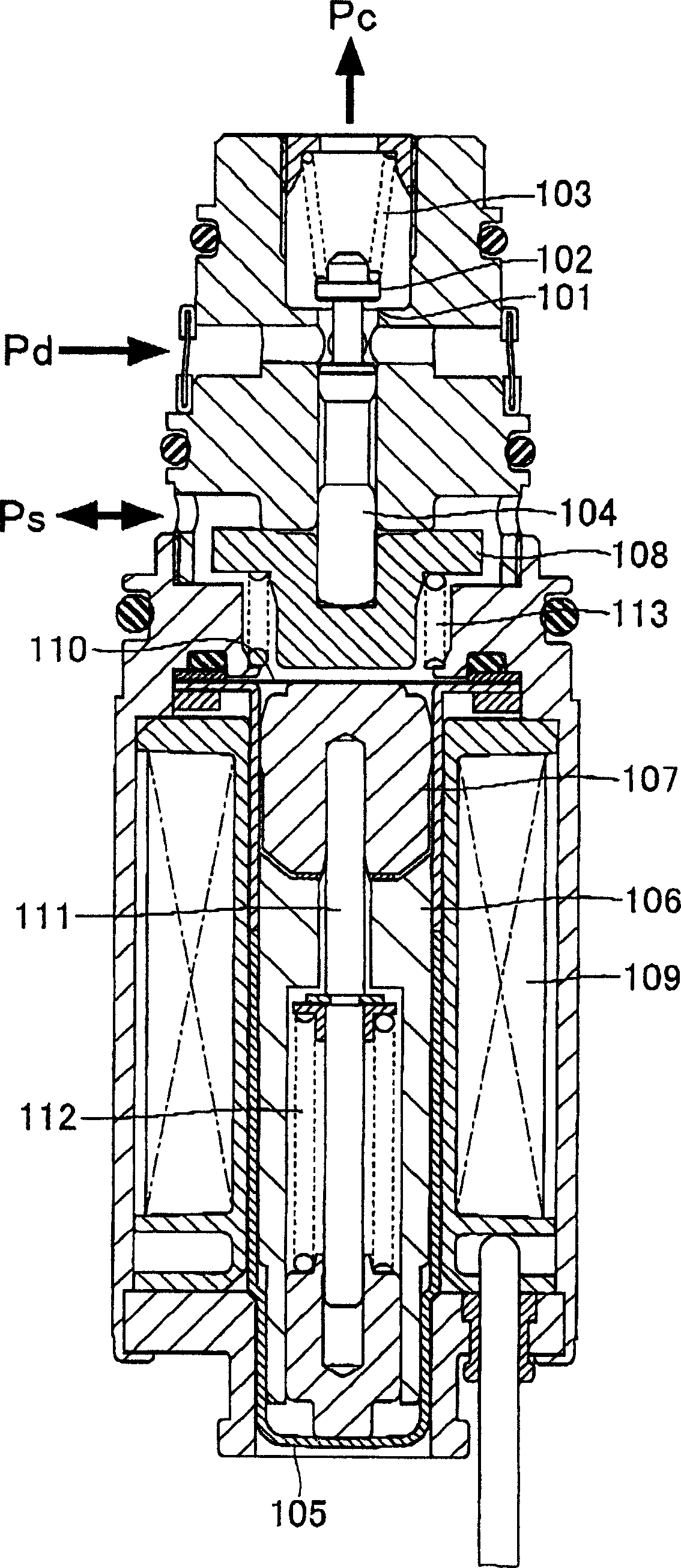 Control valve for variable displacement compressor