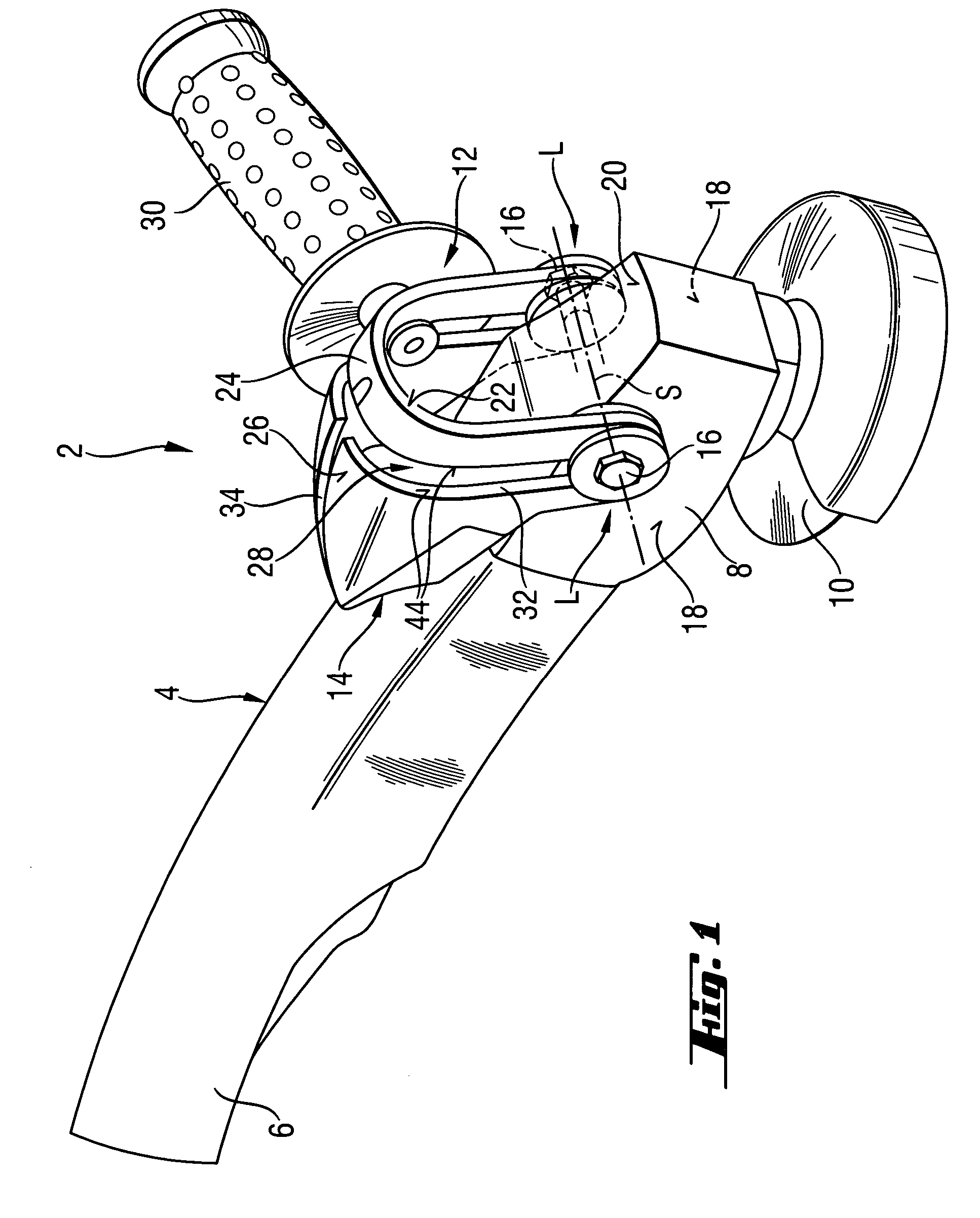 Hand-held power tool with an auxiliary handle