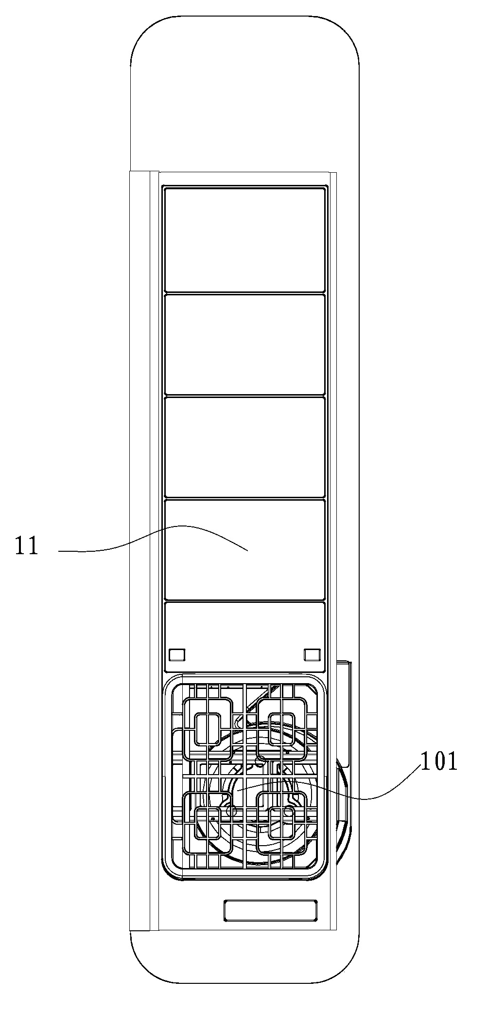 Air conditioner with novel air inlet system