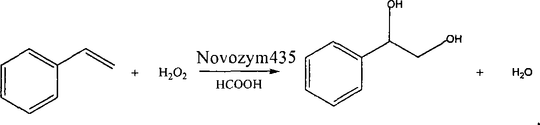 Method of lipase-catalyzed preparing 1-phenyl-1, 2-ethanediol
