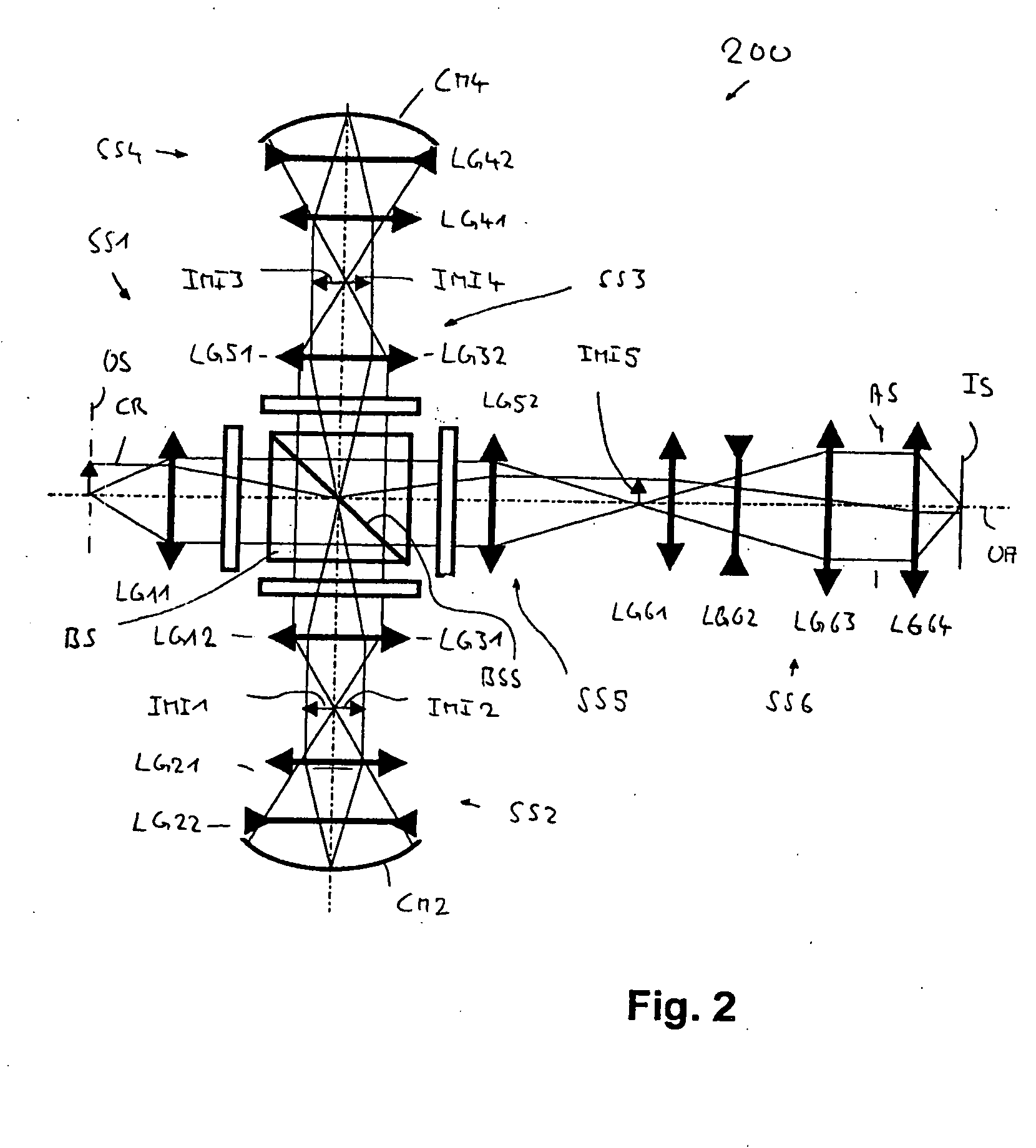 Catadioptric imaging system with beam splitter