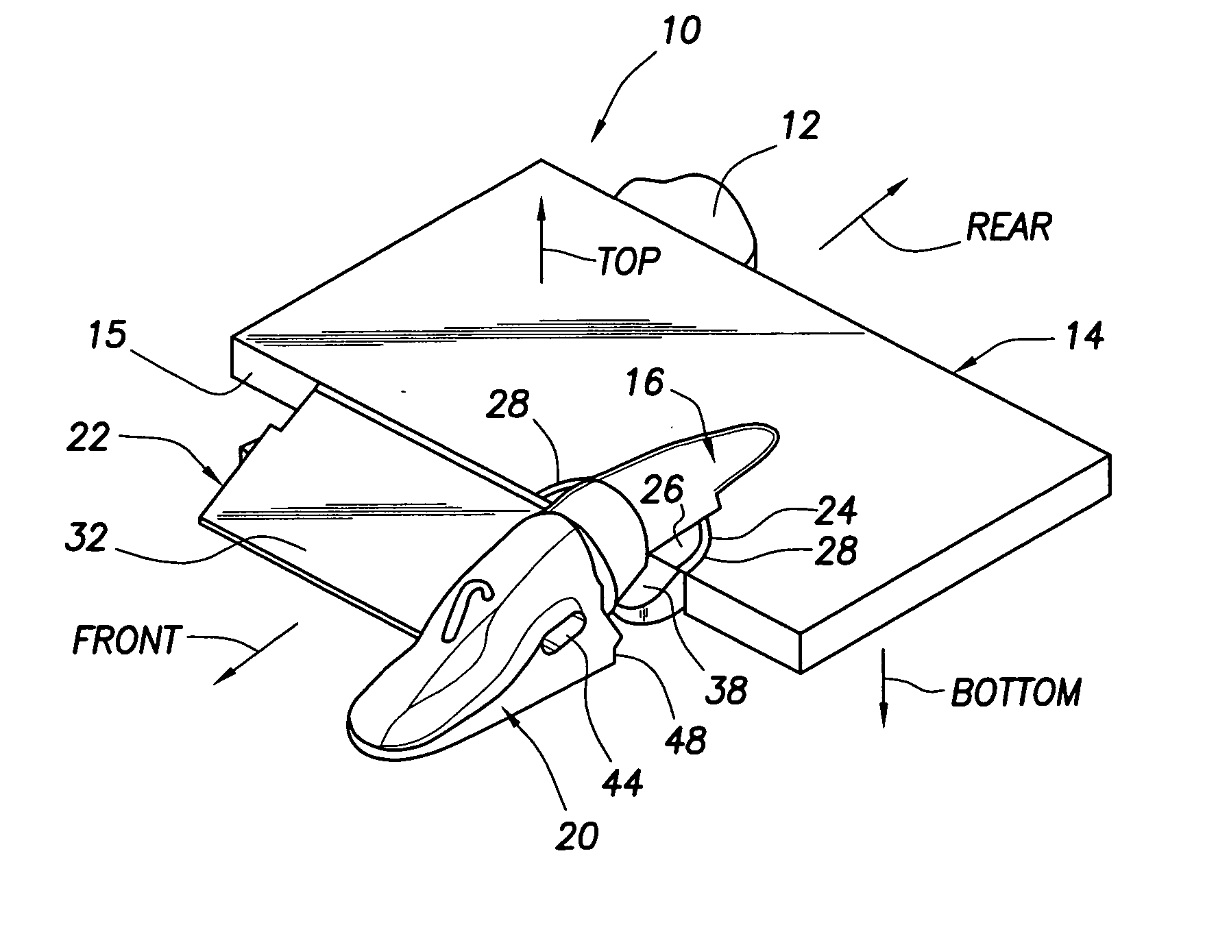 Excavating lip-mounted adapter and associated connection and shielding apparatus
