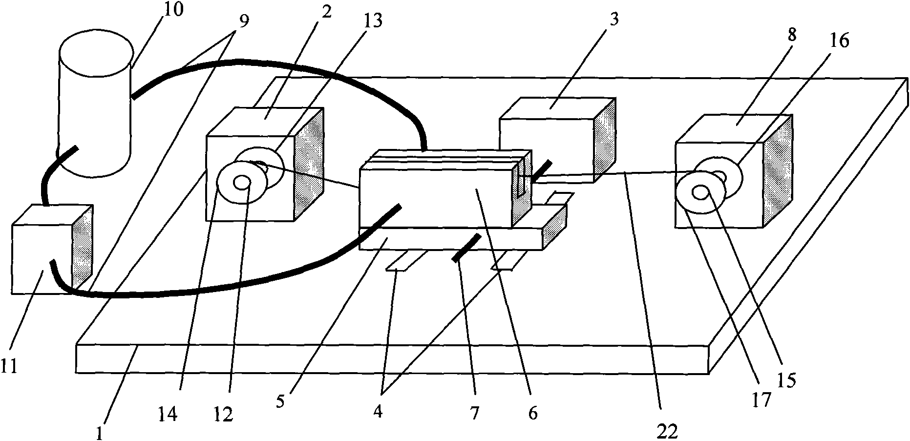 Device for continuously removing optical fiber coating and winding bare fiber