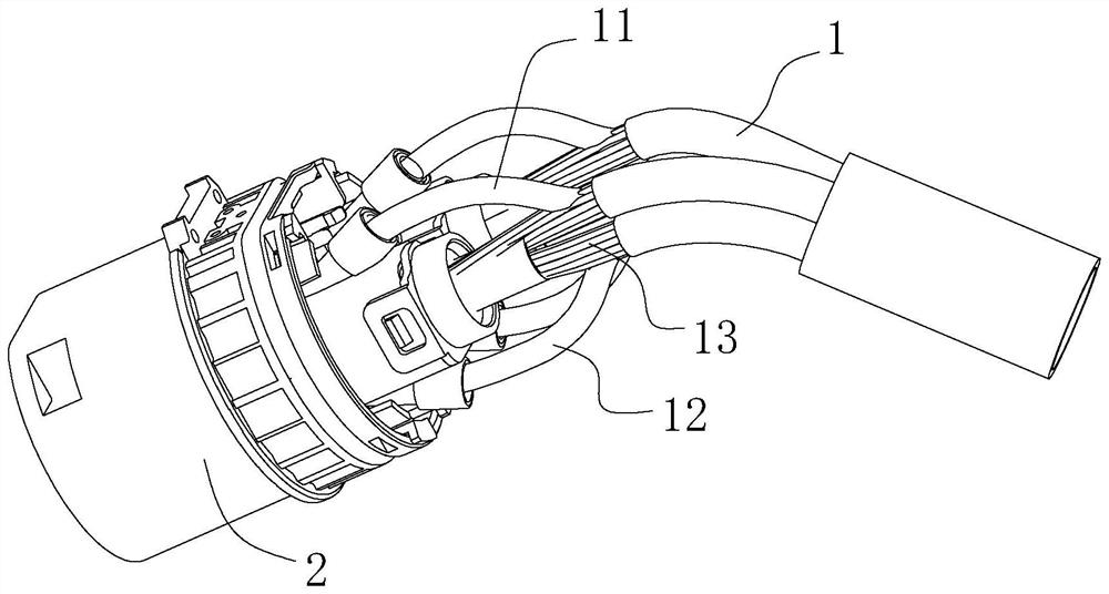 Cooling circulation structure of super-power charging gun