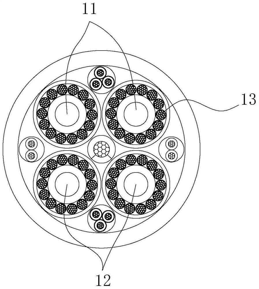 Cooling circulation structure of super-power charging gun