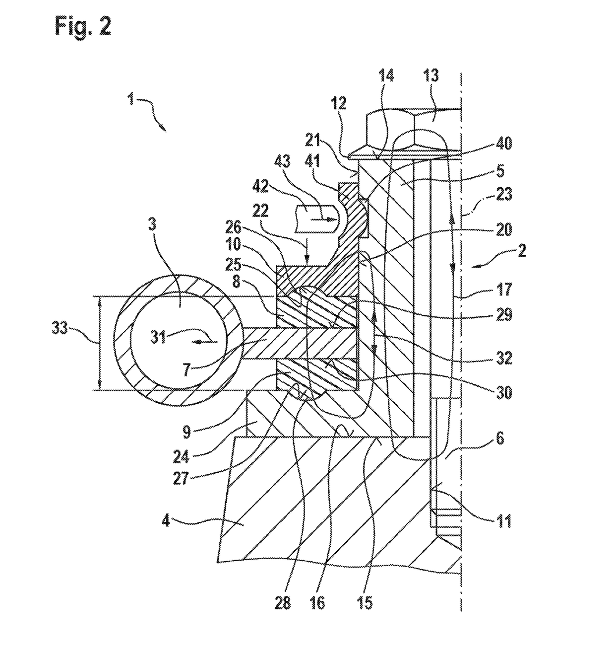 Retainer for fastening a fuel distributor to an internal combustion engine and system having such a retainer