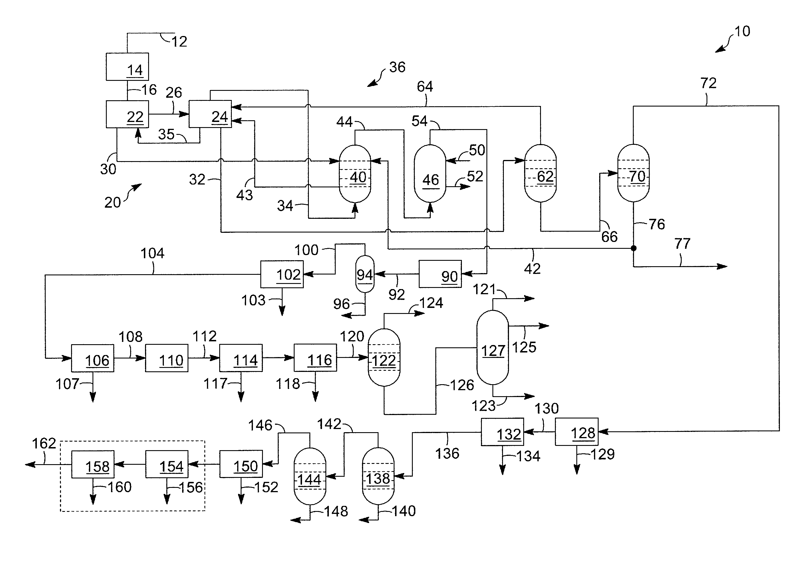 Splitter with Multi-Stage Heat Pump Compressor and Inter-Reboiler