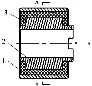 Splined metal-rubber composite spherical hinge and manufacturing and assembling method thereof