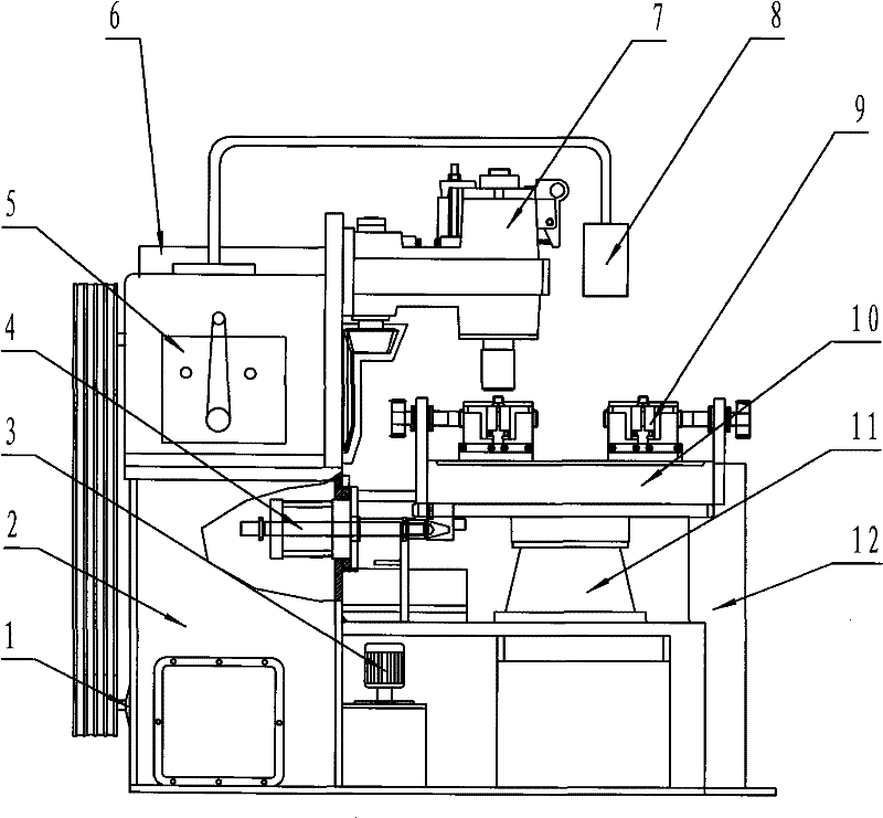 Double-ended semiautomatic tapping machine of connecting piece