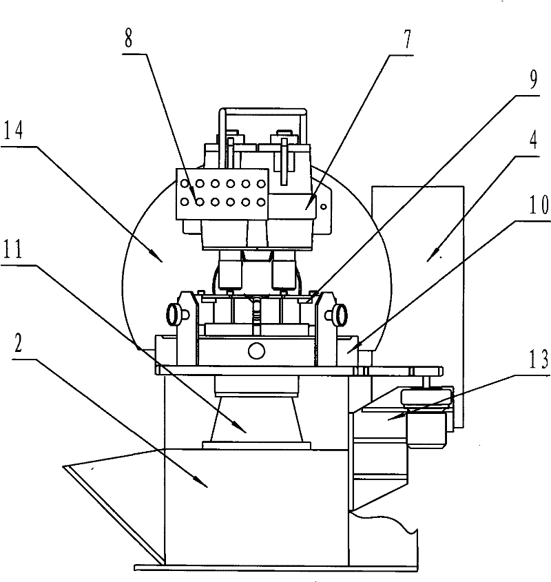 Double-ended semiautomatic tapping machine of connecting piece