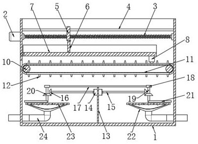 Gutter inlet filtering device for municipal engineering