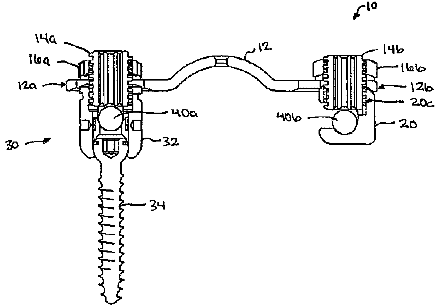 Rod attachment for head to head cross connector
