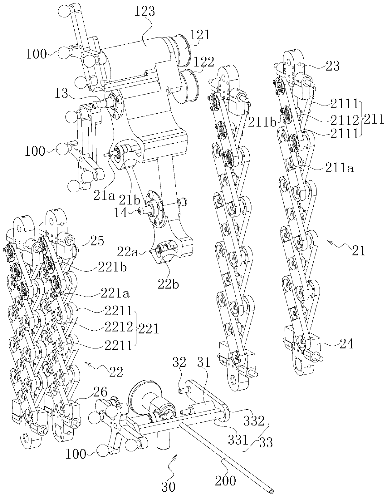 Distal Central Motion Mechanism Based on Scissor Mechanism