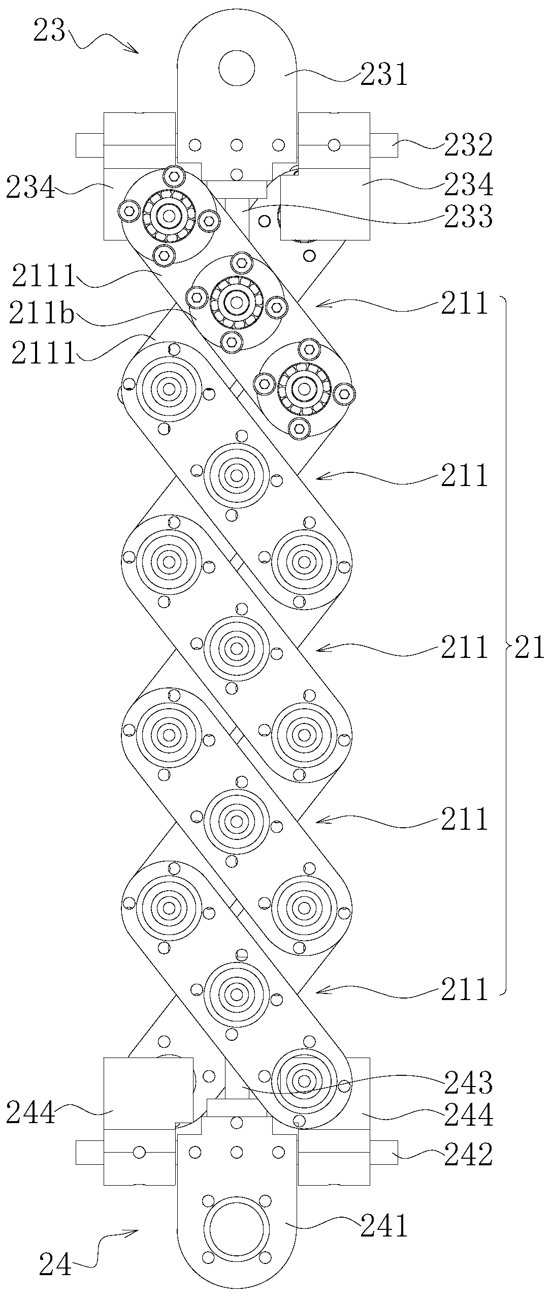 Distal Central Motion Mechanism Based on Scissor Mechanism