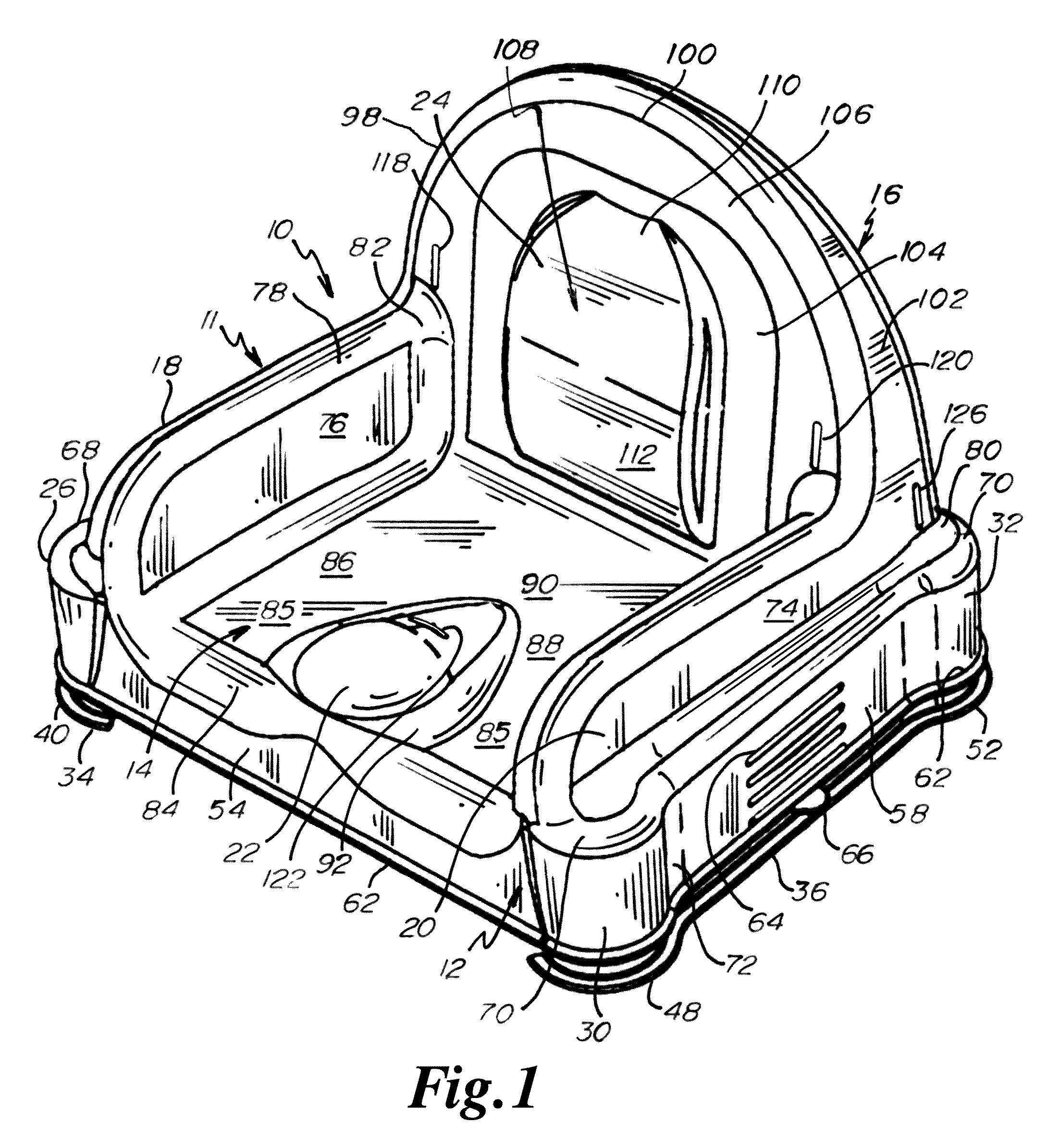 Plastic booster seat apparatus