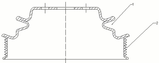 Composite large V multi-wedge plate belt pulley and forming method