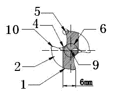 Imbedded carbide drill for steel piece and processing method