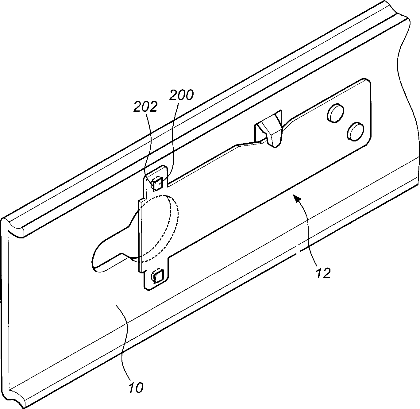 Quick-detachment positioning structure for rail component