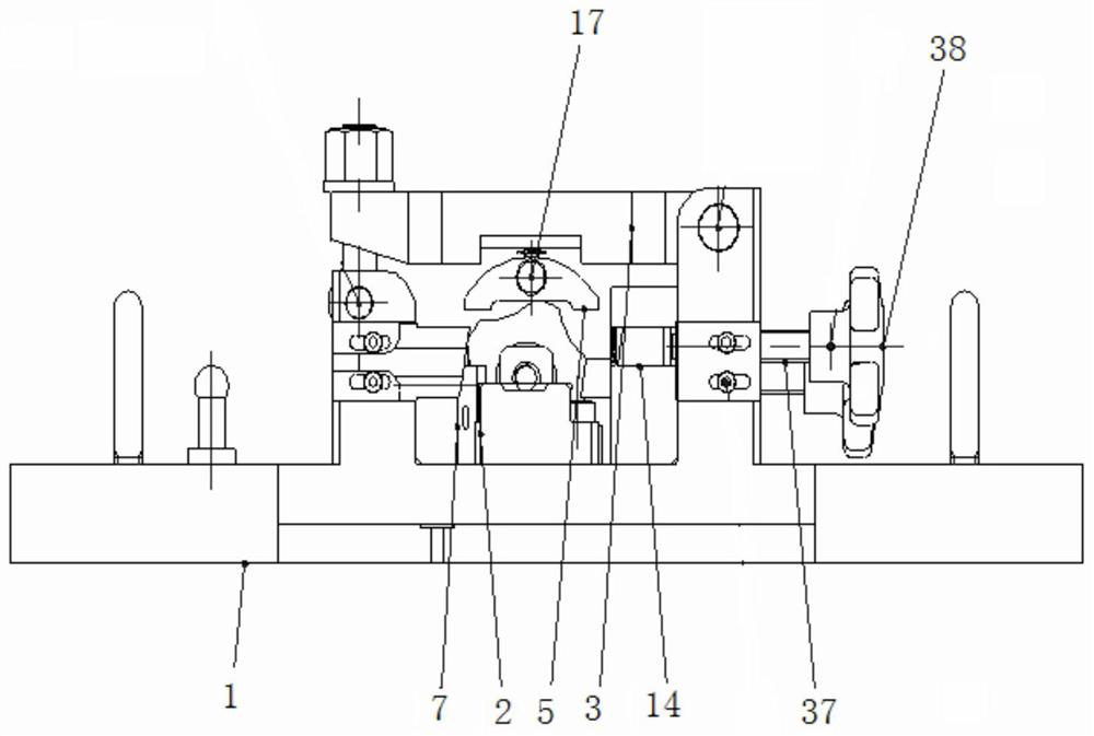 Fixture mechanism for creep feed grinding of tenon teeth of turbine blade