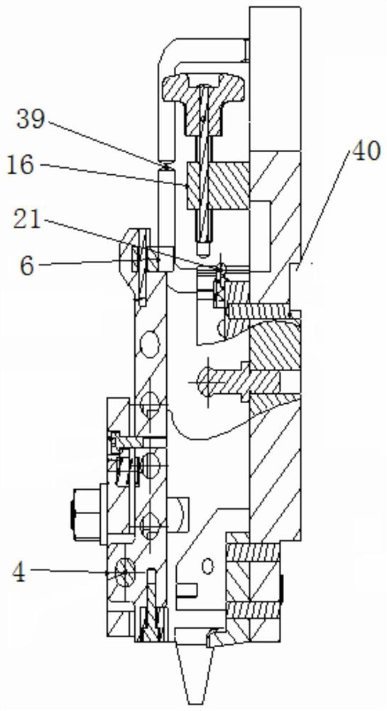 Fixture mechanism for creep feed grinding of tenon teeth of turbine blade