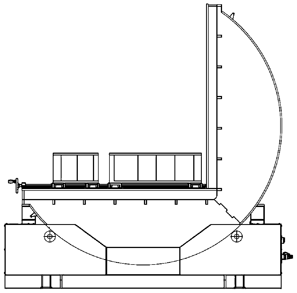 Large transformer coil turn-over apparatus and coil turn-over method