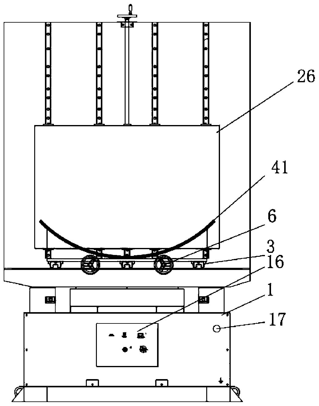 Large transformer coil turn-over apparatus and coil turn-over method