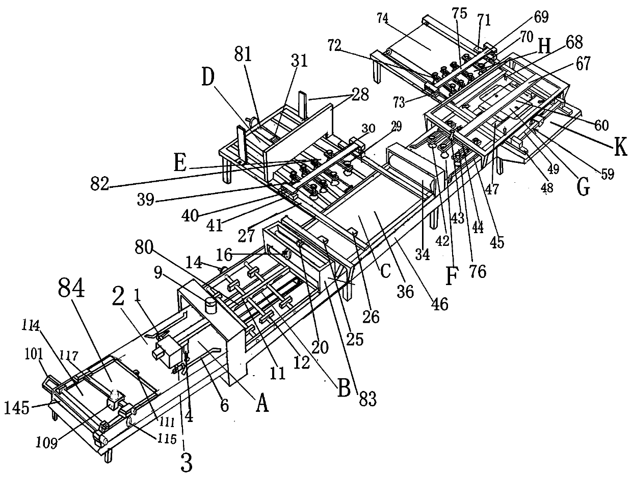 Full-automatic frameless board picture cutting and assembling integrated machine