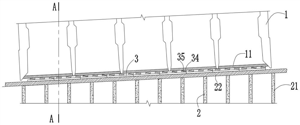 Slideway system suitable for launching construction of large-tonnage steel open caisson