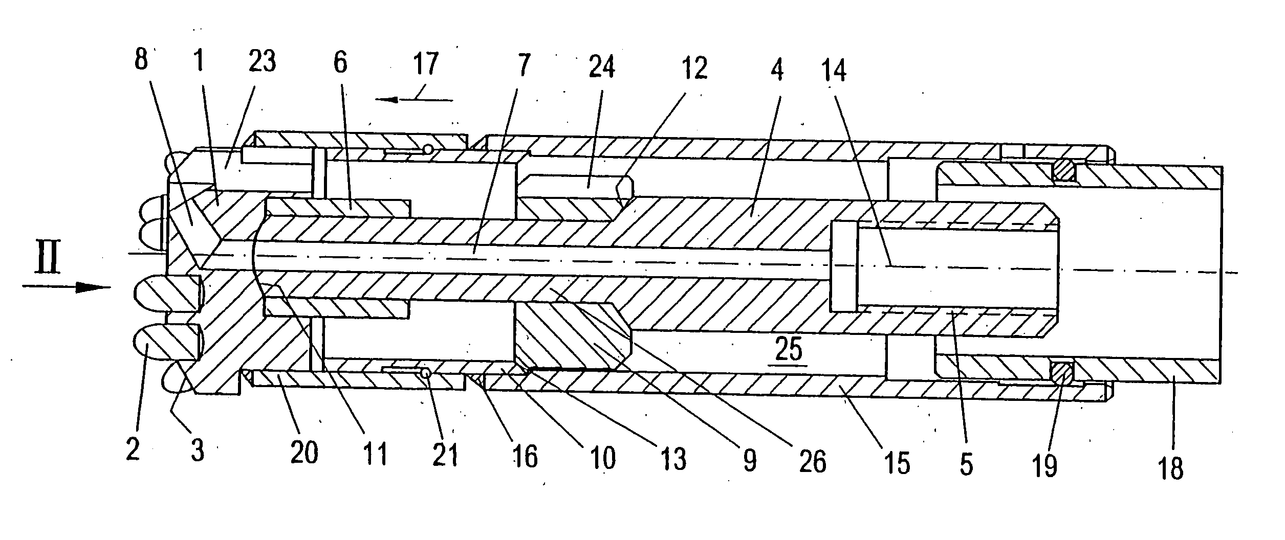 Method and device for the drilling of holes in ground or rocky material