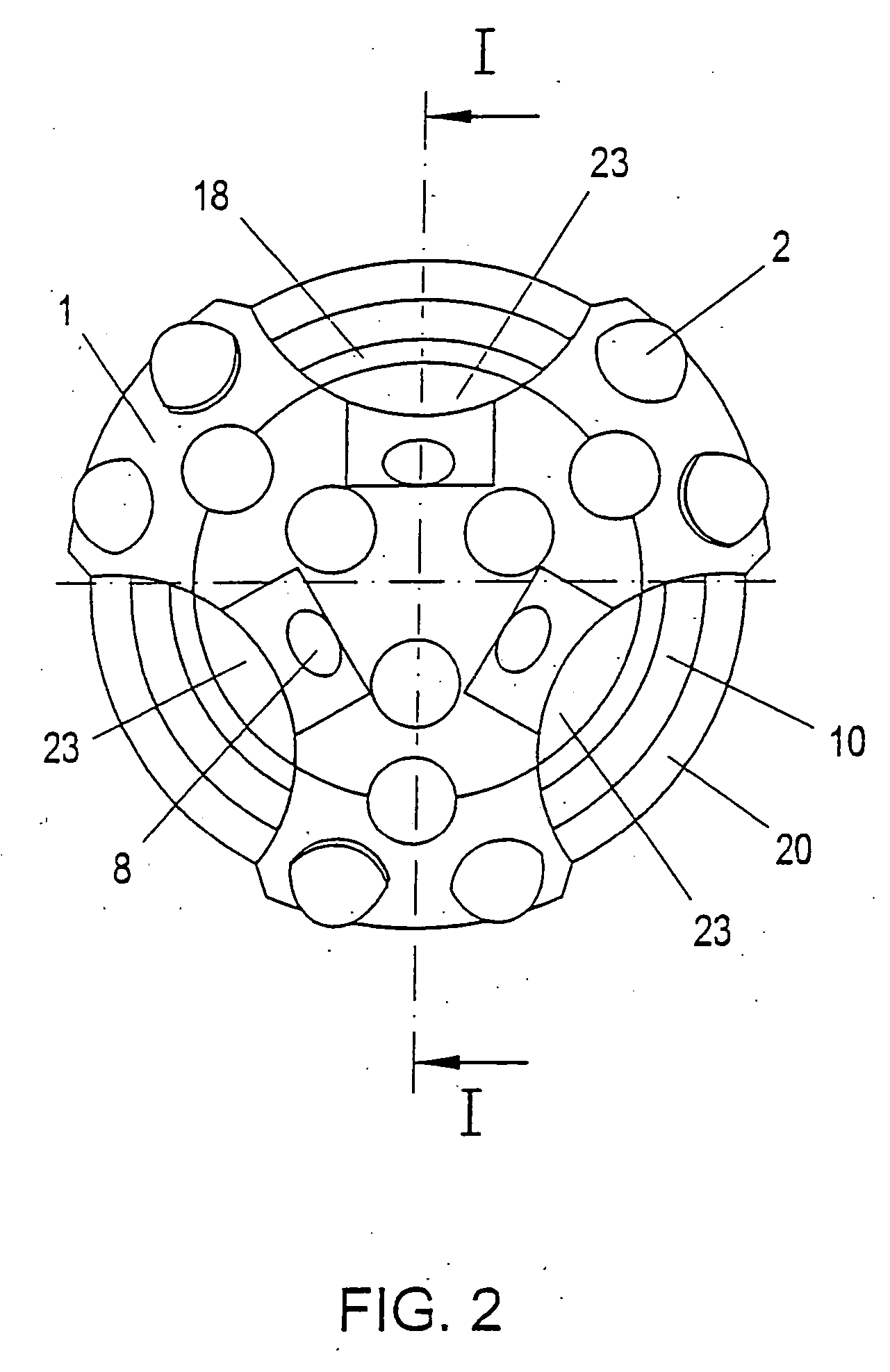 Method and device for the drilling of holes in ground or rocky material