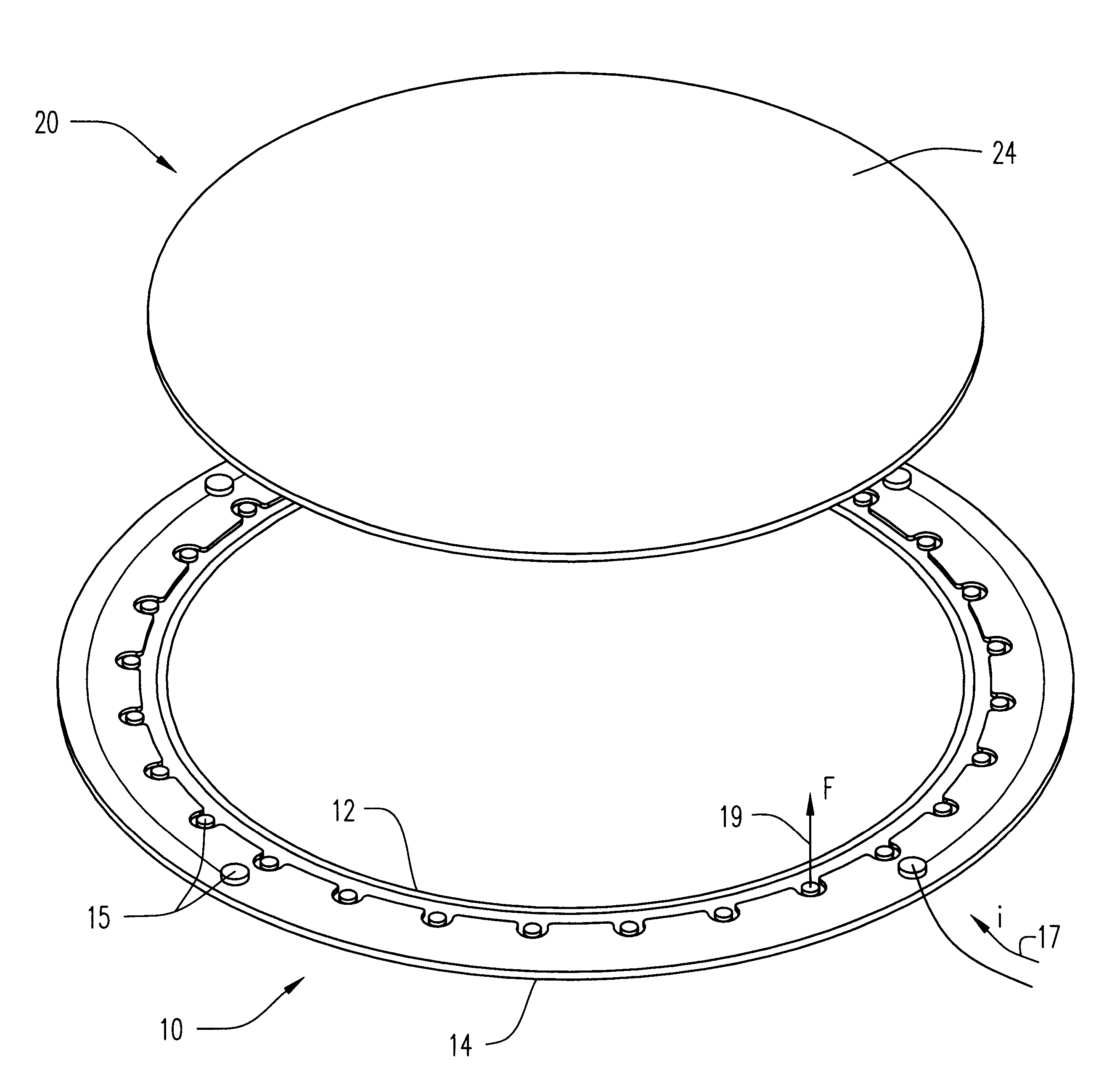 Method of and apparatus for fluid sealing, while electrically contacting, wet-processed workpieces