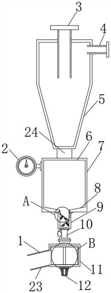 Automatic sand discharging and removing device for shale gas well