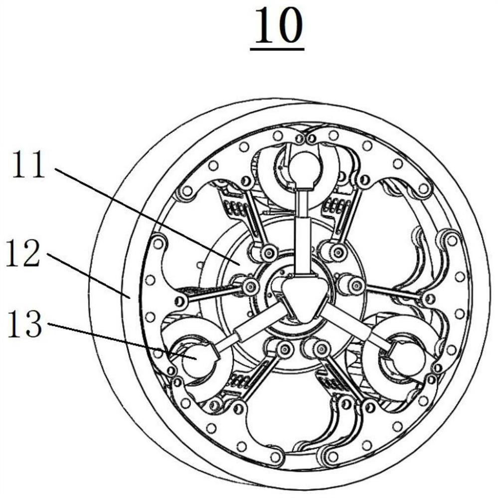 Wheel-track switching type variant wheel, wheel-track switching type driving walking mechanism and wheel-track switching method