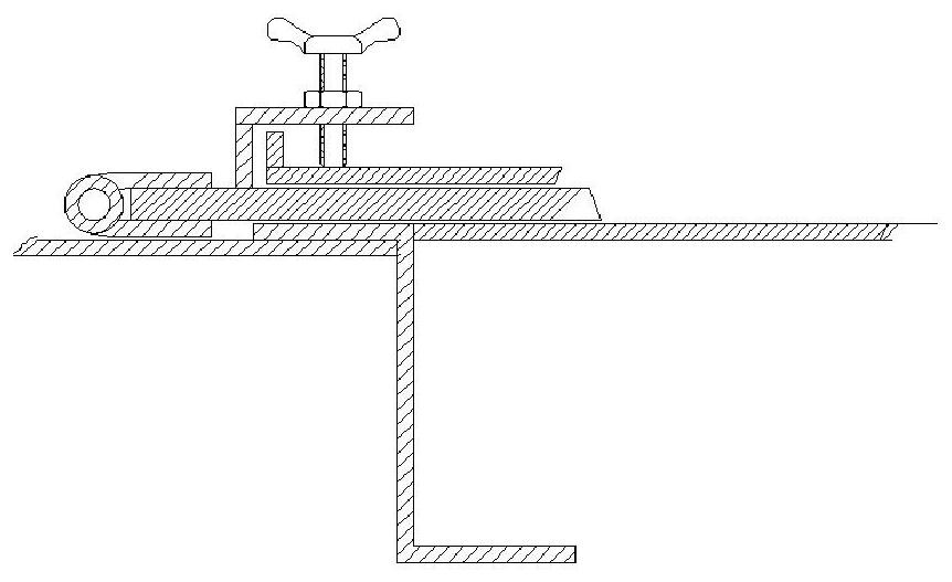 A pressure plate structure of filter cotton in dynamic pressure chamber for automobile painting and spraying