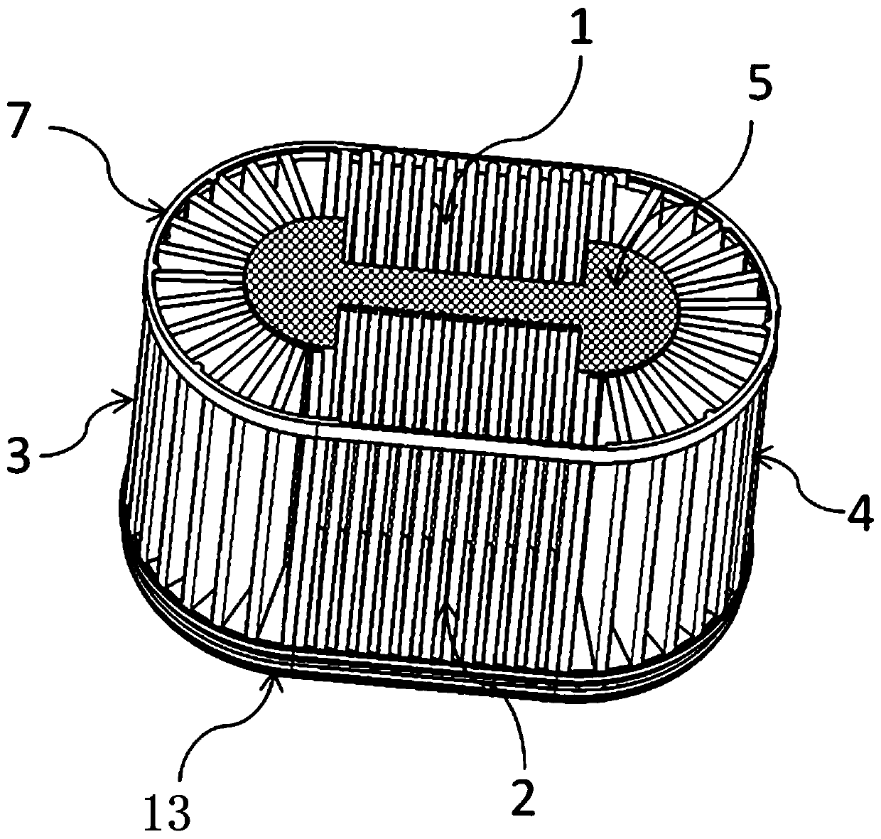 Combined air filter element
