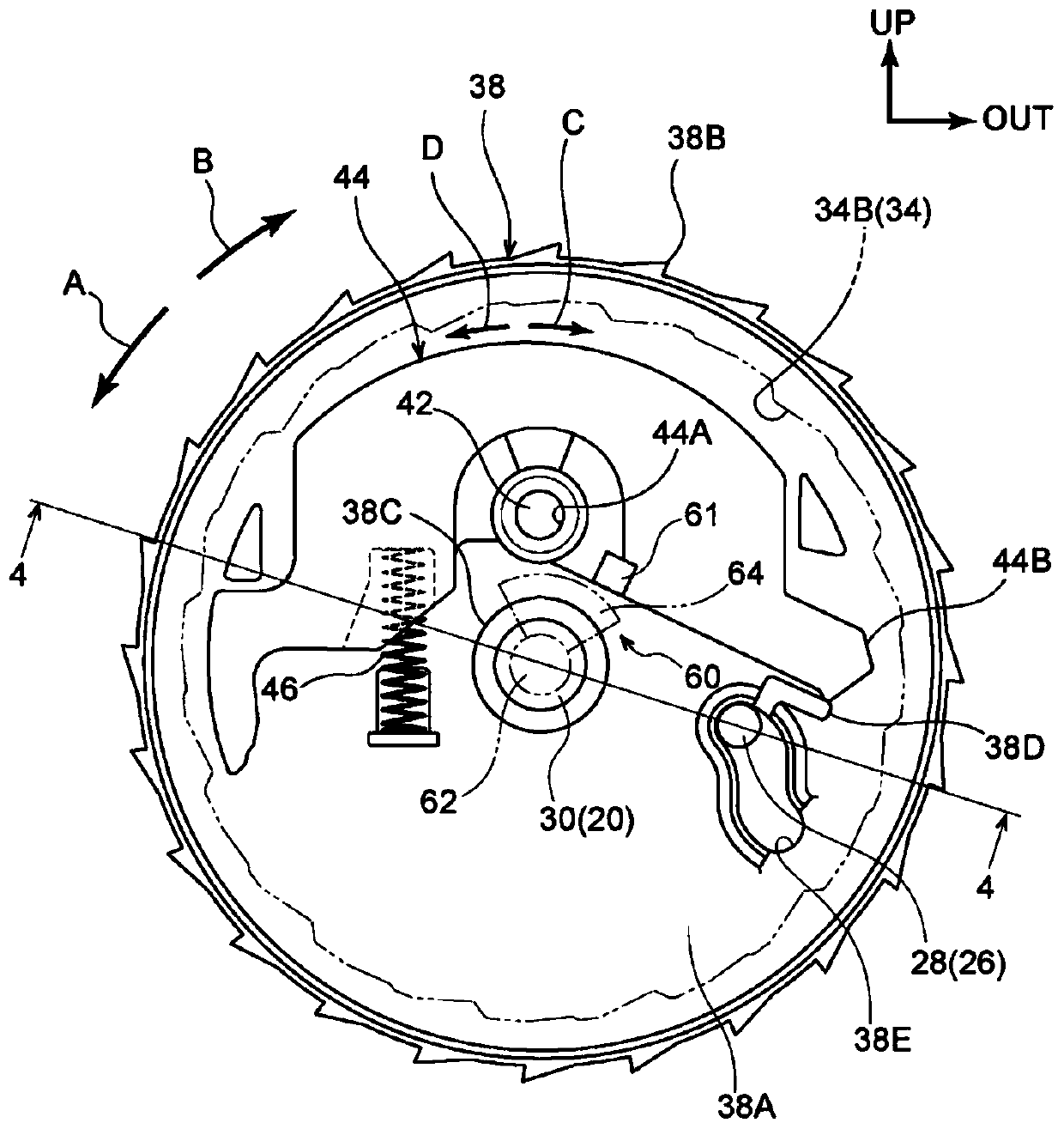 Webbing winding device